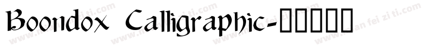Boondox Calligraphic字体转换